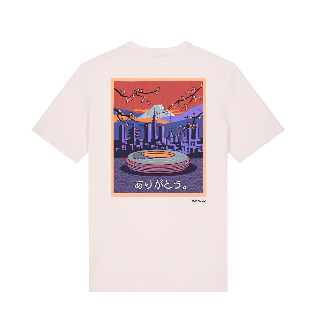 Vintage White Printed T-shirt Back