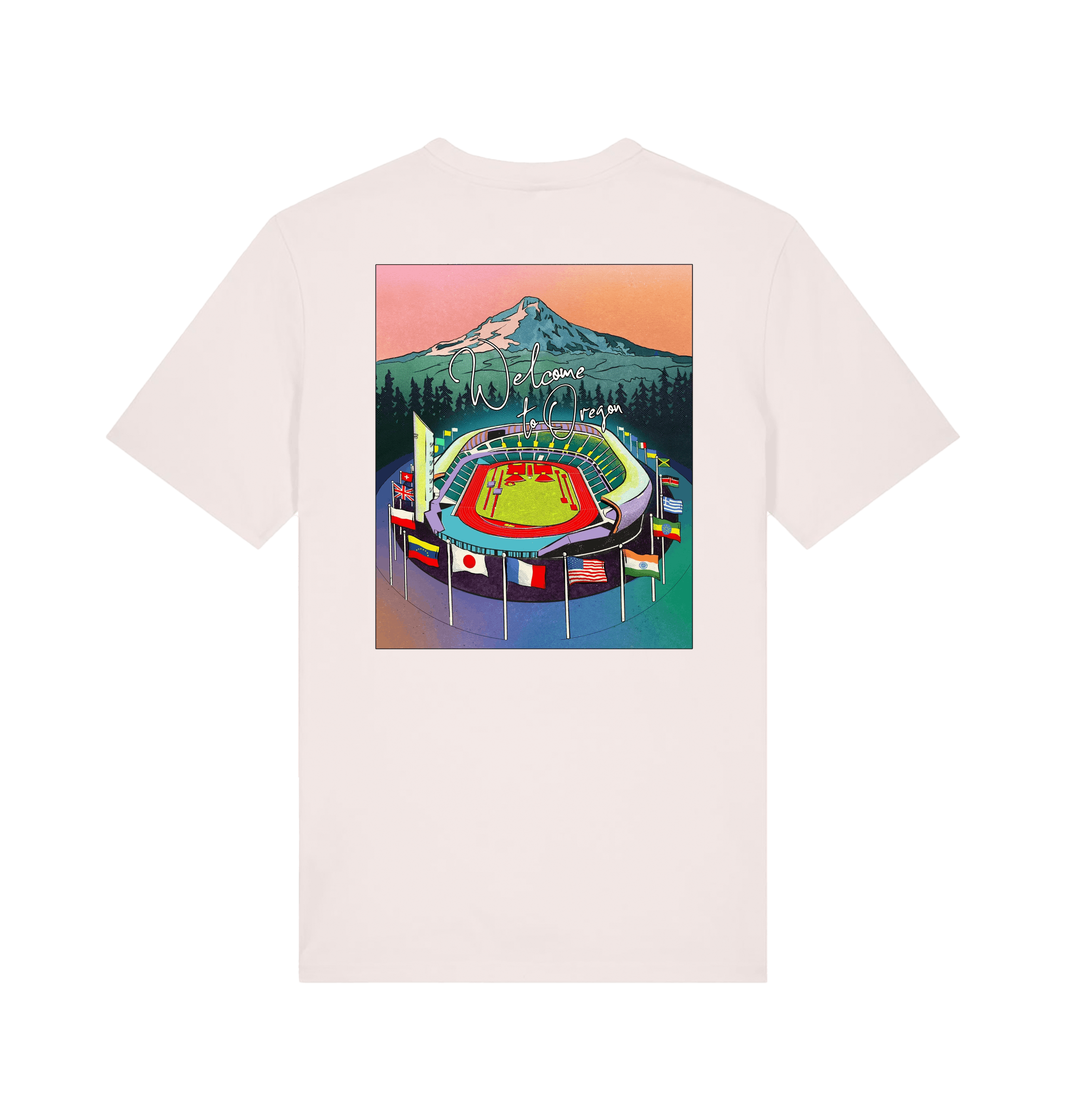 Vintage White Printed T-shirt Back