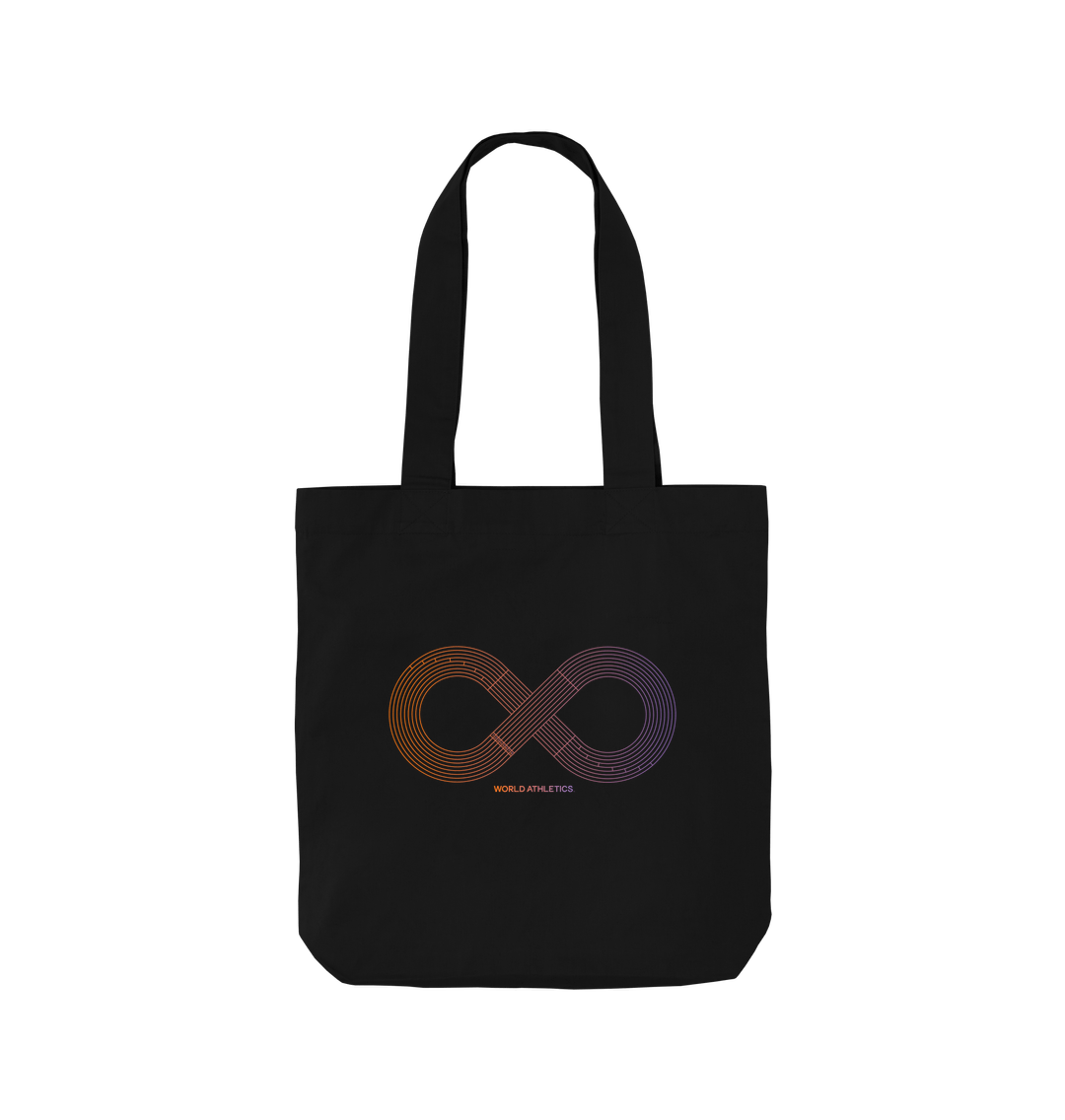 Black Infinity Track Tote Bag