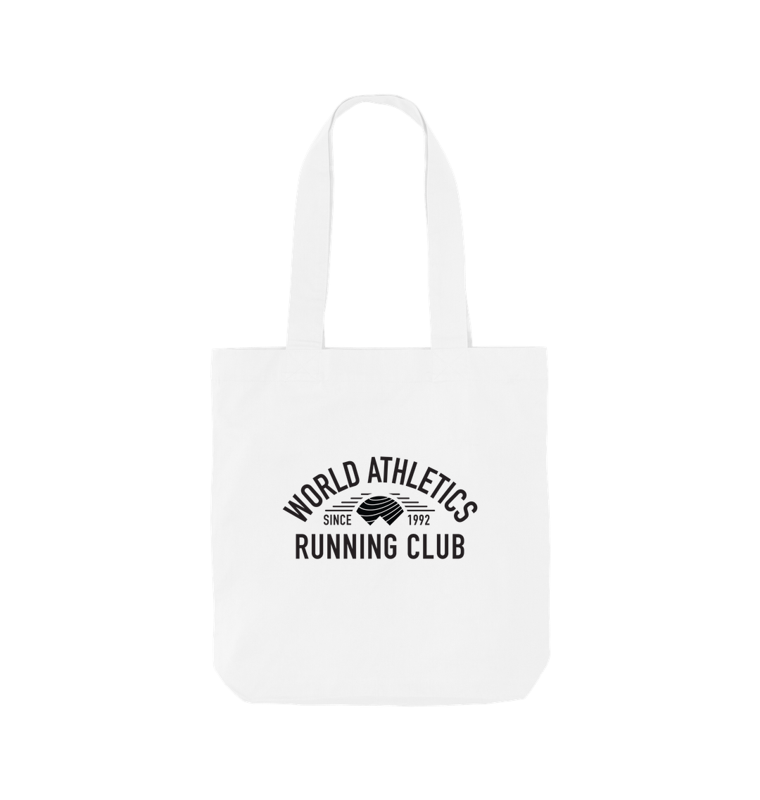 White Running Club White Tote Bag