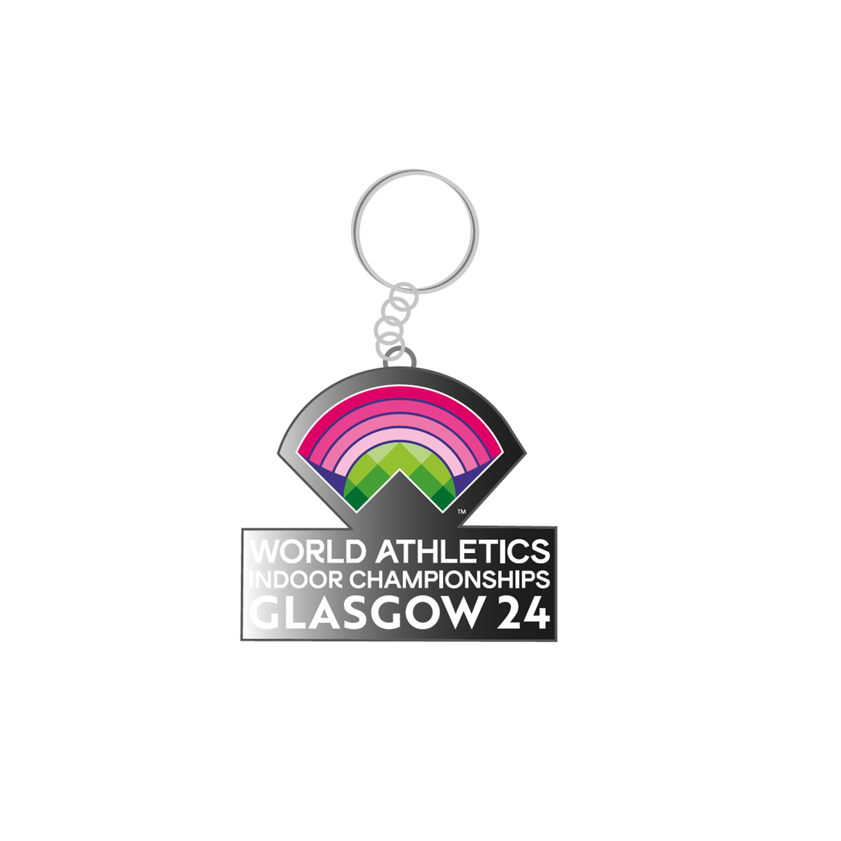 World Athletics Glasgow Logo Metal Keyring