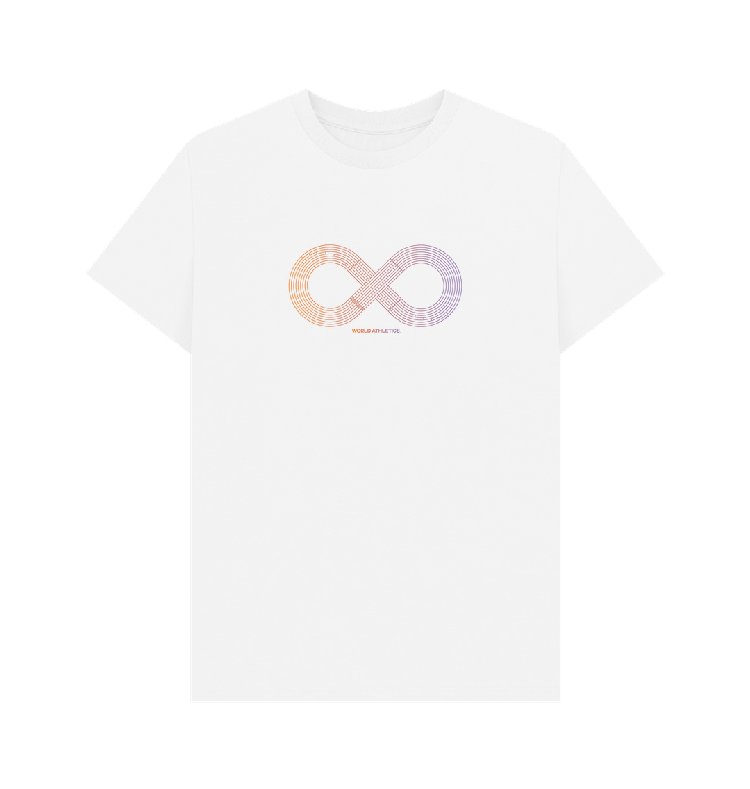 White INFINITY TRACK T SHIRT - Tonal Print