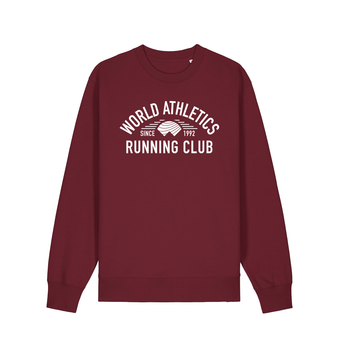 Burgundy Running Club Black Unisex Sweatshirt