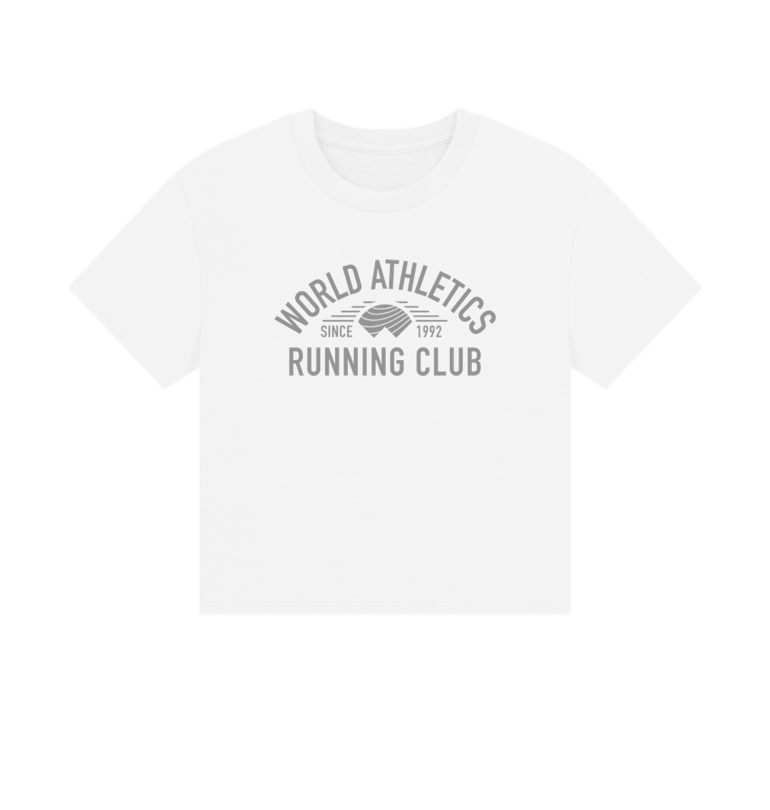 White RUNNING CLUB BOXY TEE